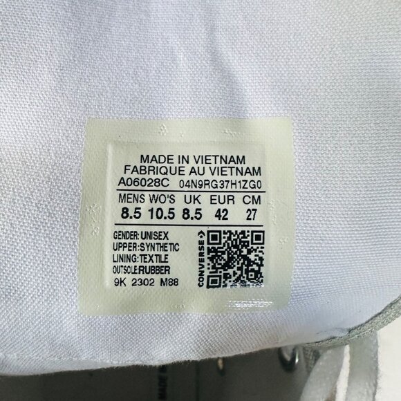 Rare CONVERSE CHUCK 70 DE LUXE 8.5 Men Shoes Heel Boots Platform Glitter A06028C - Picture 13 of 13
